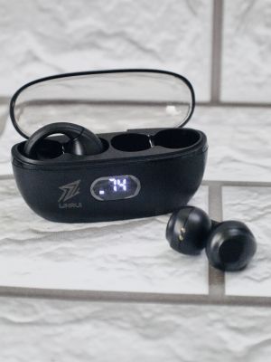 Tai nghe Bluetooth không dây dẫn truyền xương, Tai nghe kẹp vành tai kèm micro 2 màu trắng, đen