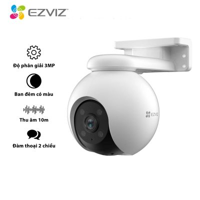 Camera Wi-fi EZVIZ H8 2K 3MP Ngoài Trời, Quay Quét 360 Độ, Đàm Thoại 2 Chiều, Ghi Hình Màu Ban Đêm