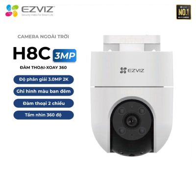 Camera Wi-fi EZVIZ H8C 2K 3MP Ngoài Trời, Quay Quét 360 Độ, Đàm Thoại 2 Chiều